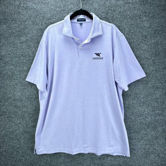 Peter‎ Millar Crown Crafted Polo Shirt Mens Extra Large Light Purple Performance - Picture 1 of 14